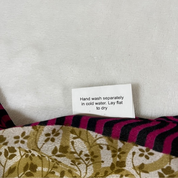 Earthbound Trading Co. Silk Wrap Skirt Reversible Double Layer Boho Multi-color - Picture 7 of 12